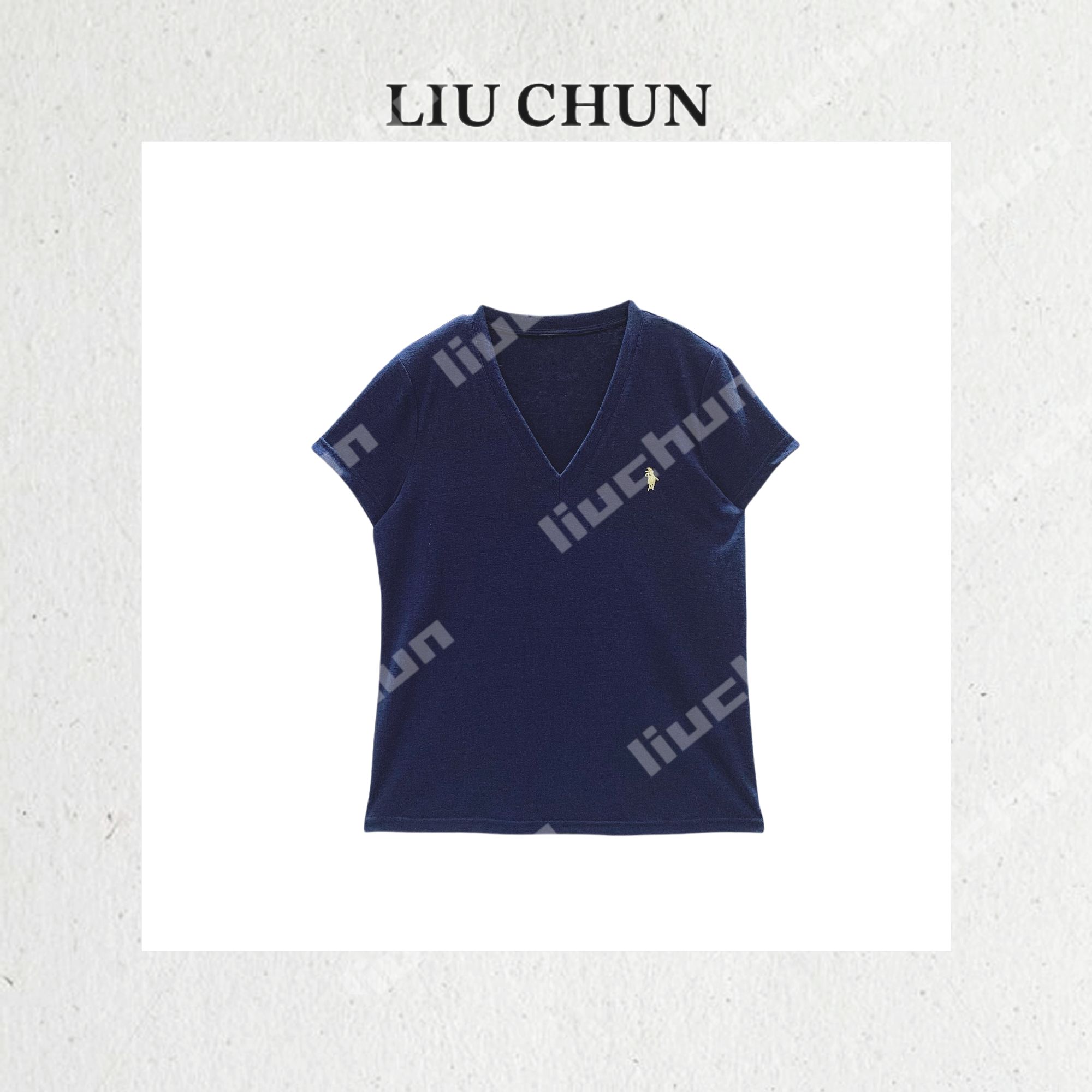 【V领小马T】CHUN家夏款针织T恤