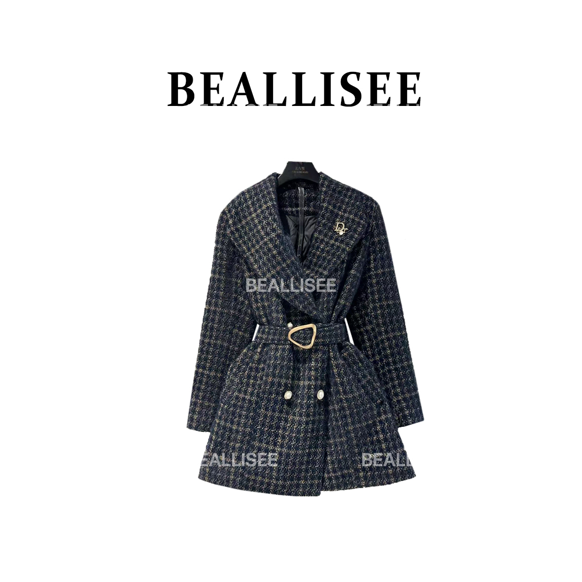 【宠粉价】羽绒服冬季秋冬翻领中长款格子长袖常规WT-83