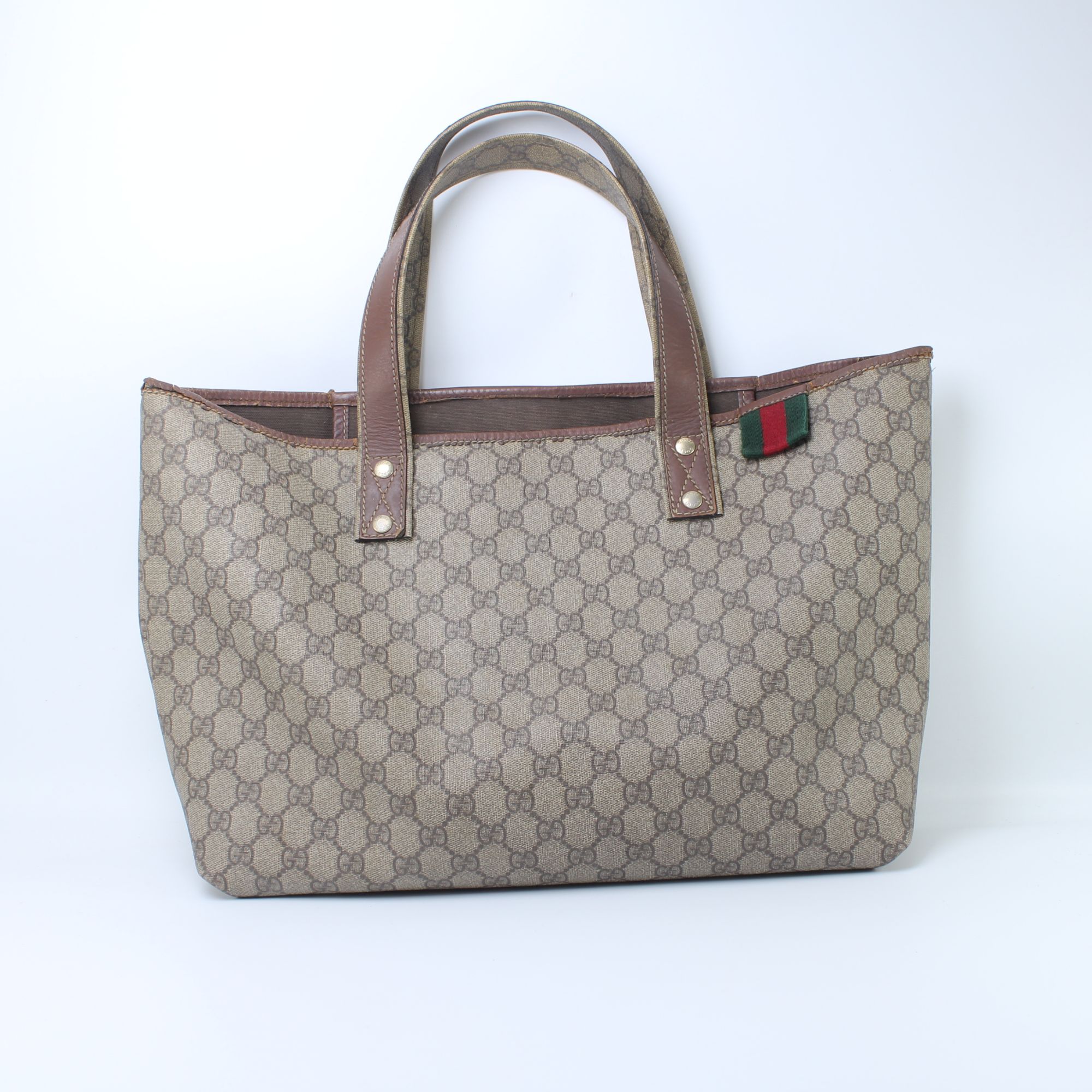 90新 GUCCI/古驰 老花托特包