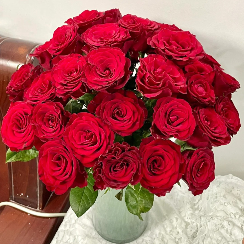 【高原红】精选高原红单头玫瑰家居摆放插花云南鲜花优质鲜切花