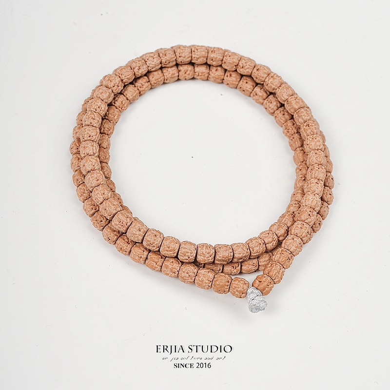 二佳文玩〖龙切佛手〗三日红精工藏式佛手小金刚菩提子长串文玩手串