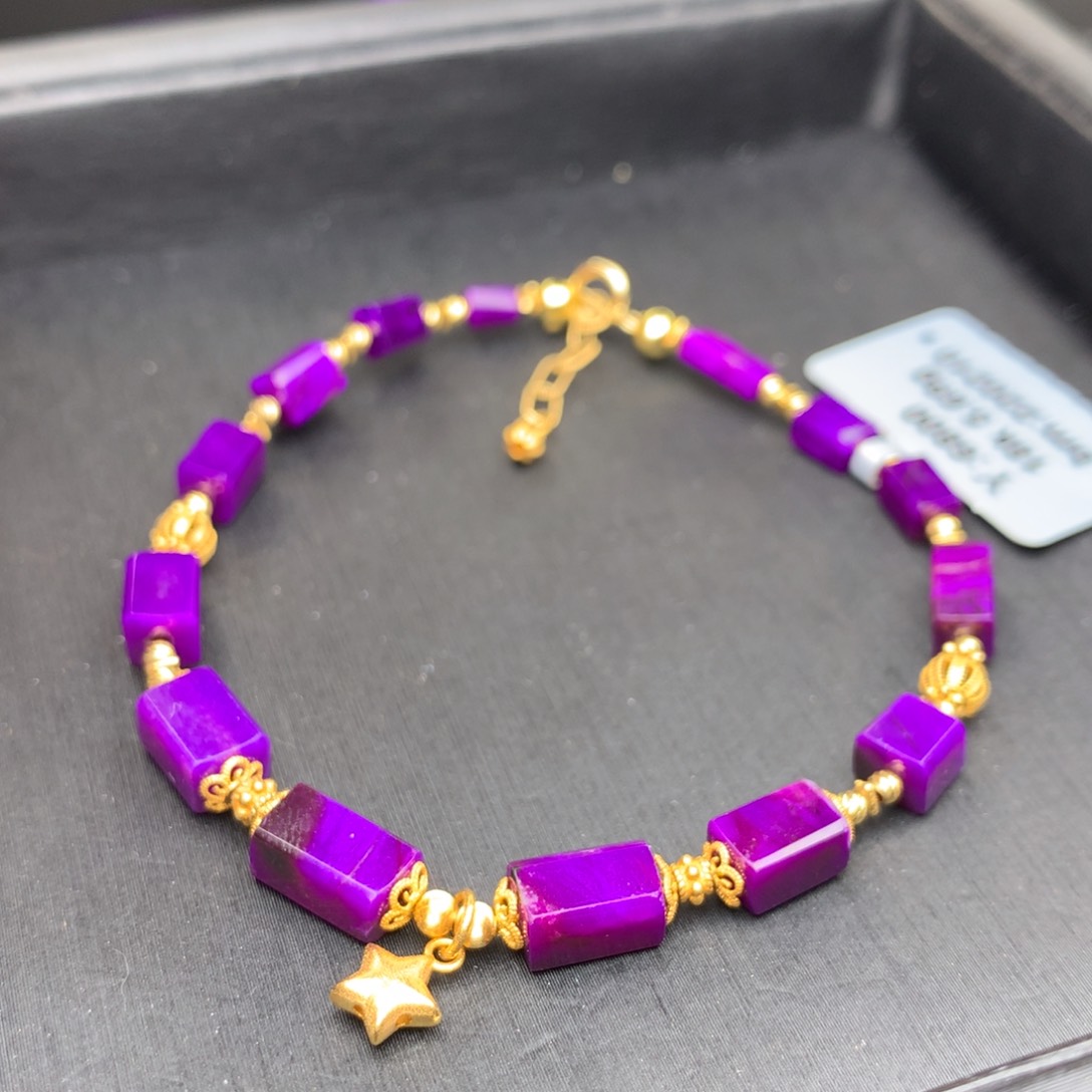 苏纪石（舒俱来）手链18K金镶嵌