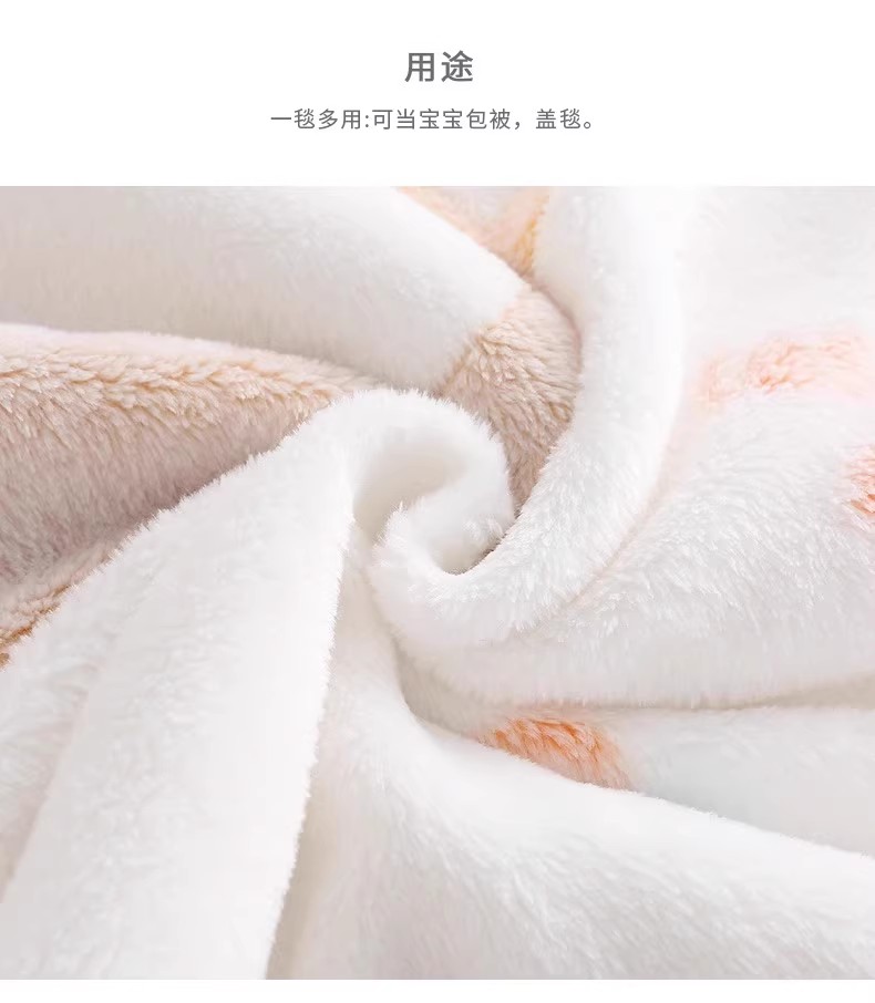 舒适保暖厚款休闲风冬季毛毯绒毯被子
