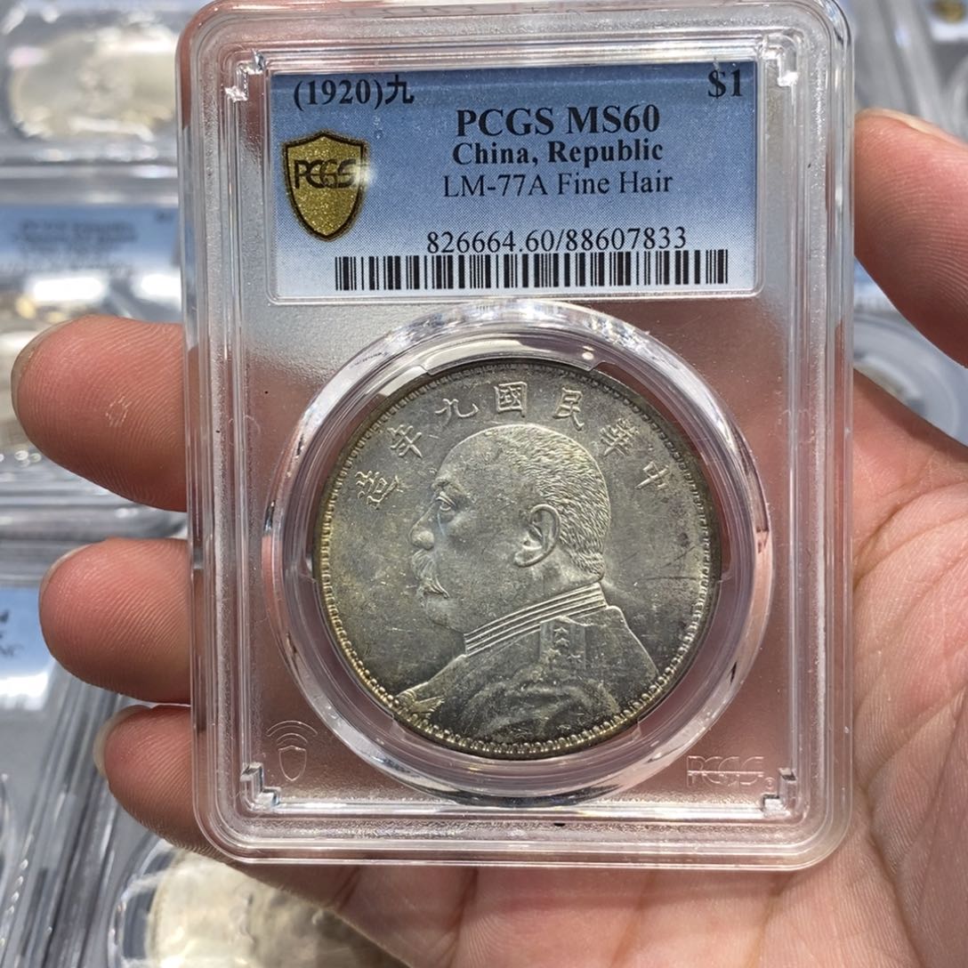 银Pcgs60九精钢丝发7833