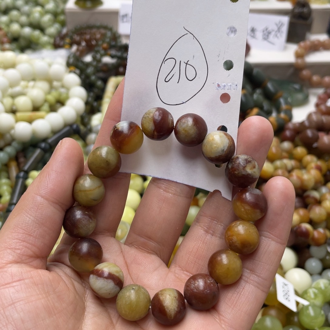 蛇纹石玉手链未镶嵌