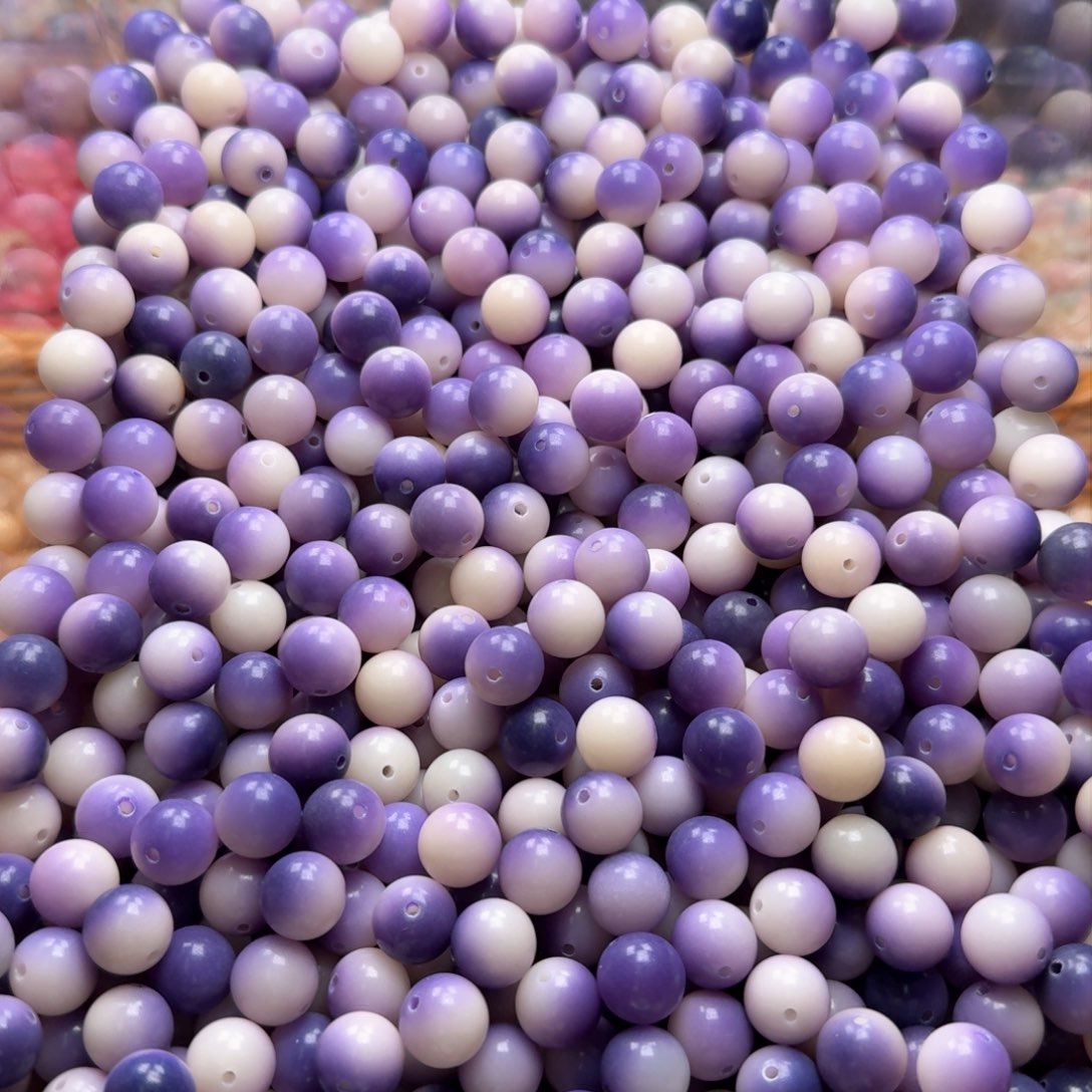 菩提根/象牙果吊坠50颗黛紫飘12圆