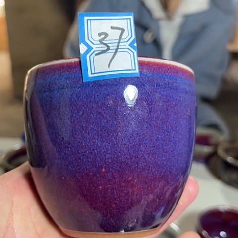 瓷片手工制作钧瓷杯子