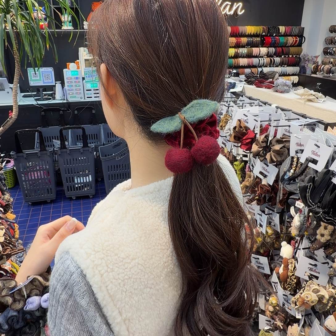 非金属韩系樱桃发圈13