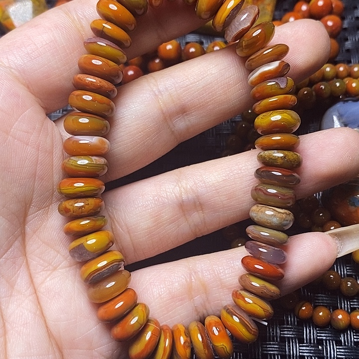 心***水玛瑙/玉髓未镶嵌颈饰