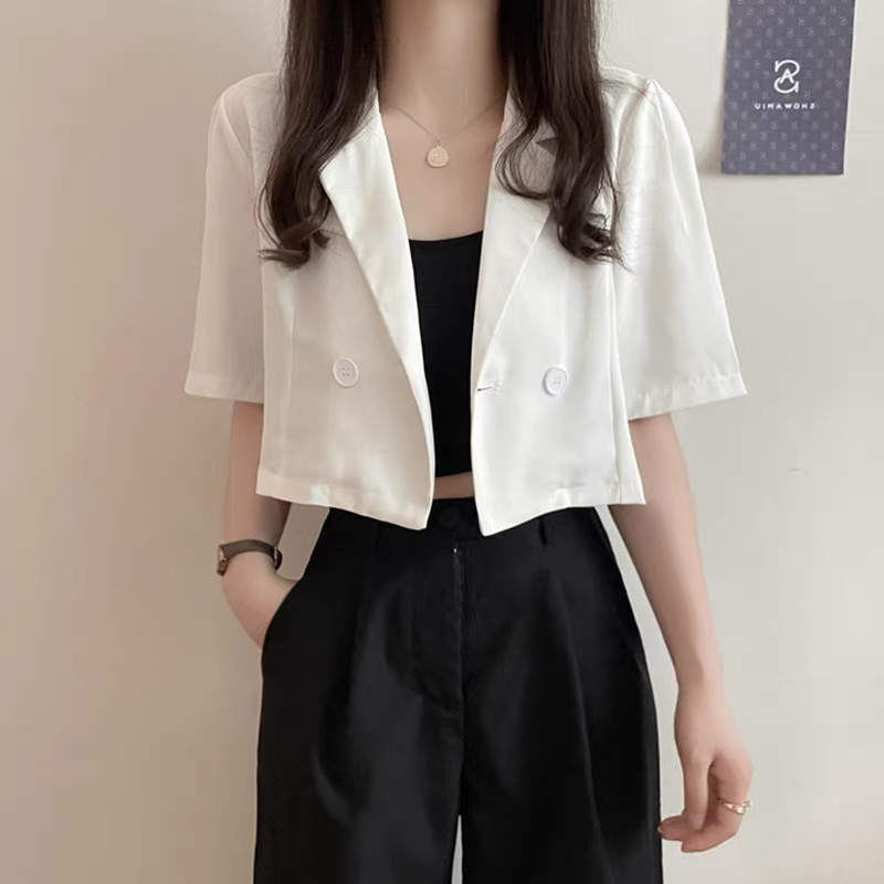 甜美清新短款女夏季薄款短外套休闲百搭时尚上衣