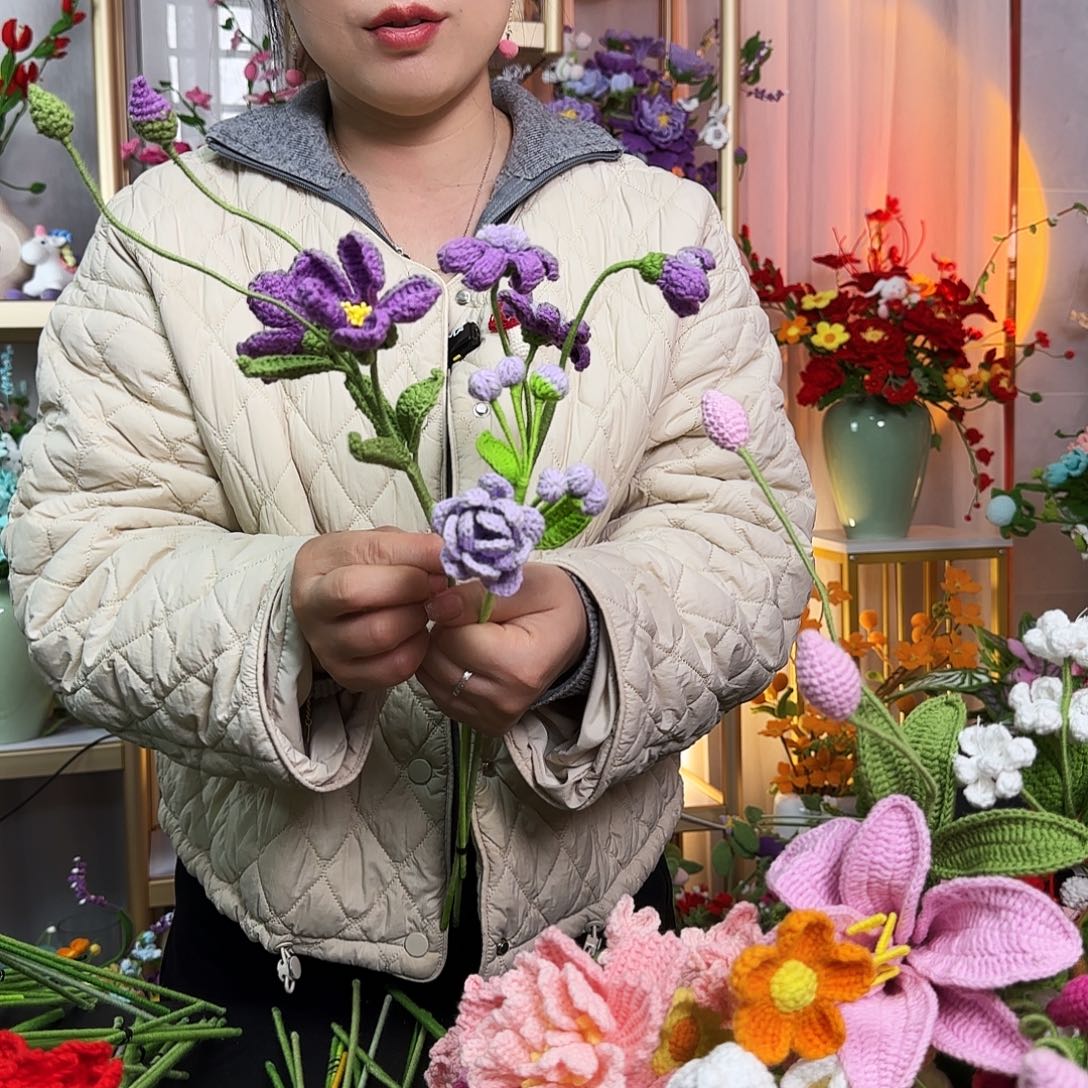 手工钩织设计花束