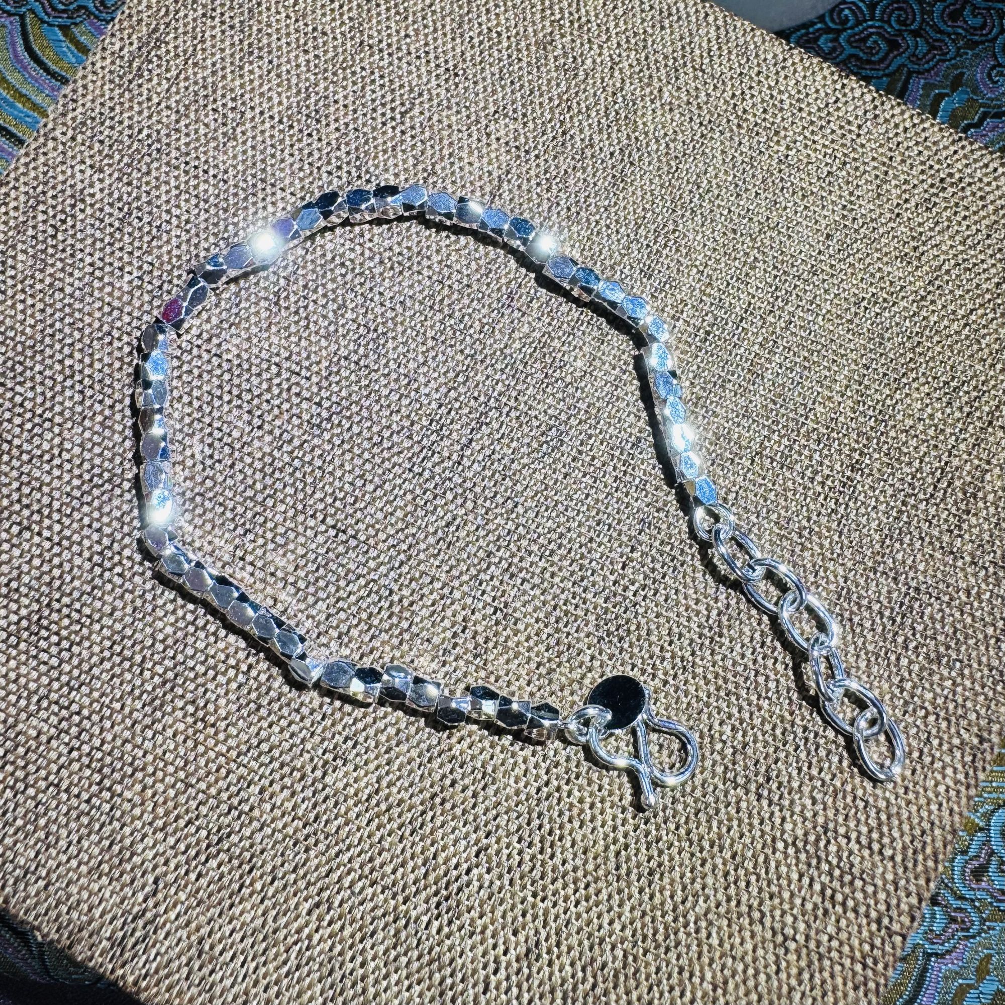 【K】足银手链 蹦迪珠手链 SL0093