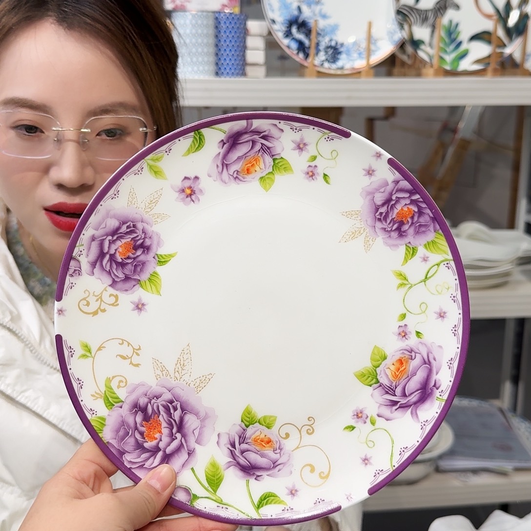 骨瓷高骨9英寸月光盘23cm一个瑕疵品不忒不还 