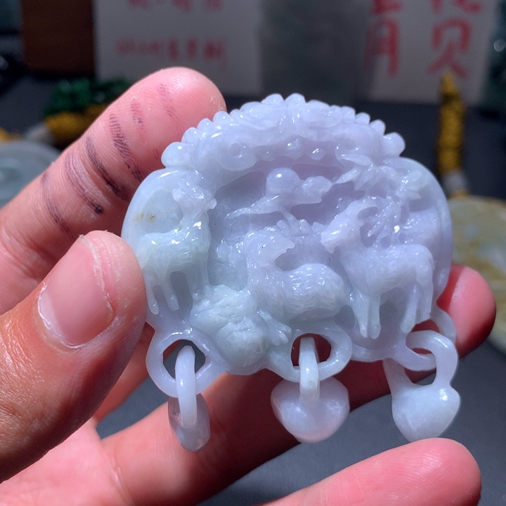 翡翠未镶嵌颈饰保真天然a货翡翠