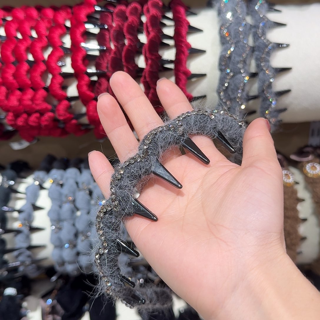 布艺非金属灰色发箍