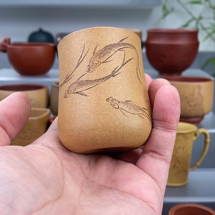 紫砂茶杯無*宜兴紫砂主人杯
