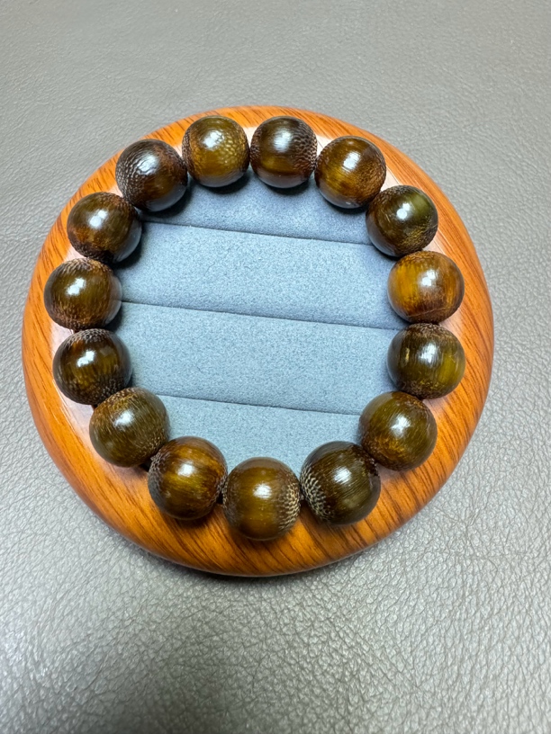  黄色圆型 手串 G061