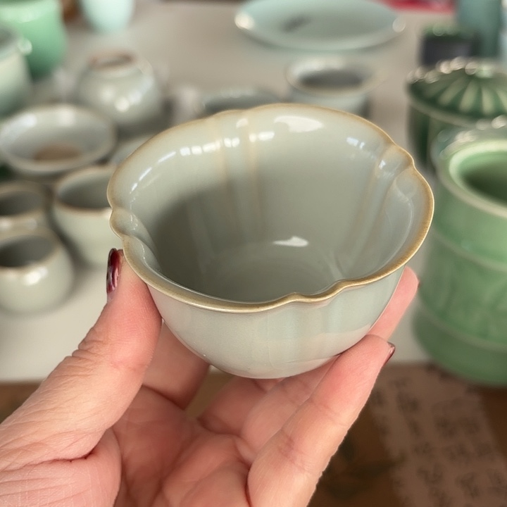 龙泉云间青瓷小米茶器