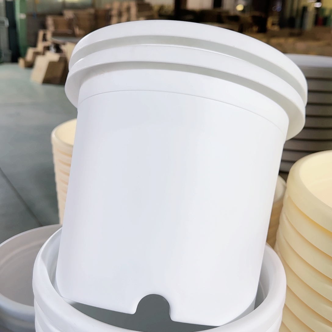 树脂四季盆4#无拖纯白6