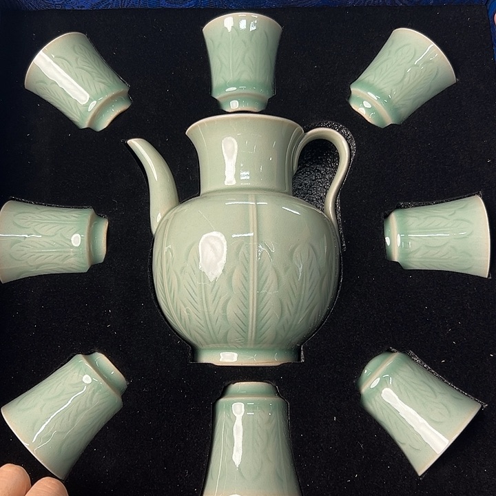 龙泉云间青瓷小米茶器