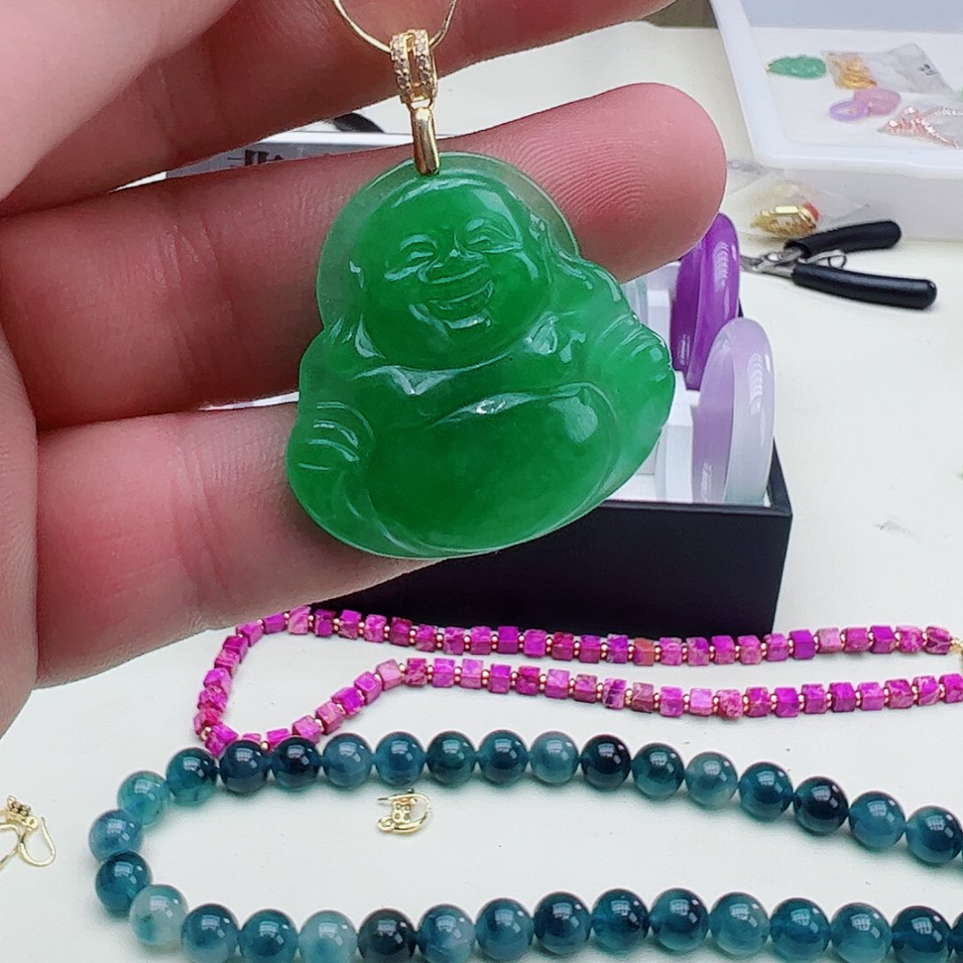 翡翠吊坠(赠链)银S925镶嵌