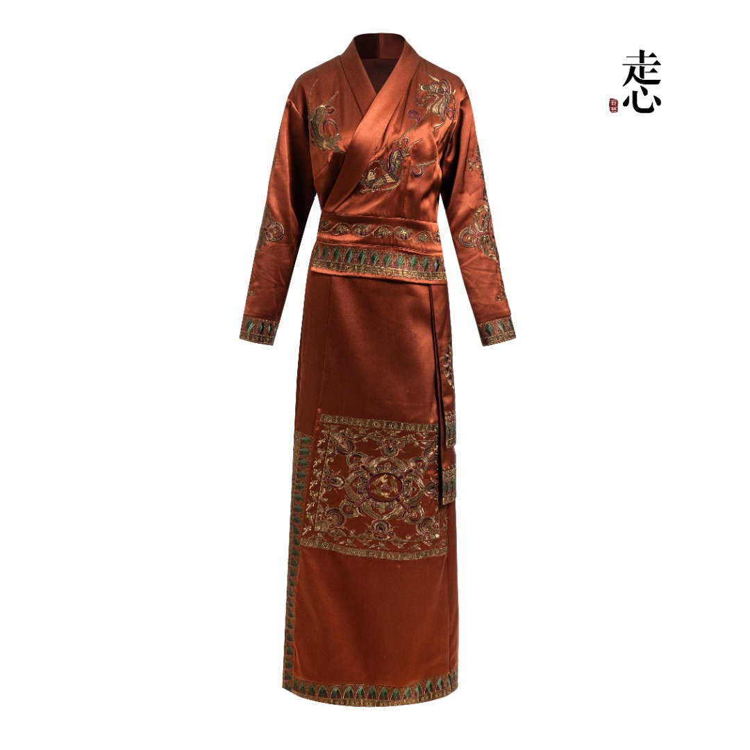 【香云走心】莲花三兔金橘 藏袍裙24ZLY5056