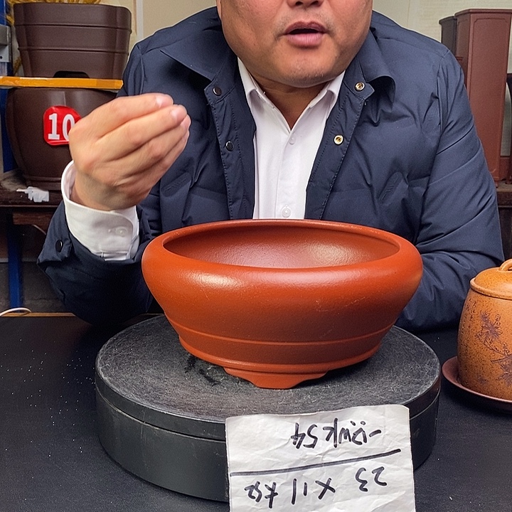 紫砂花盆货号一只WK54
