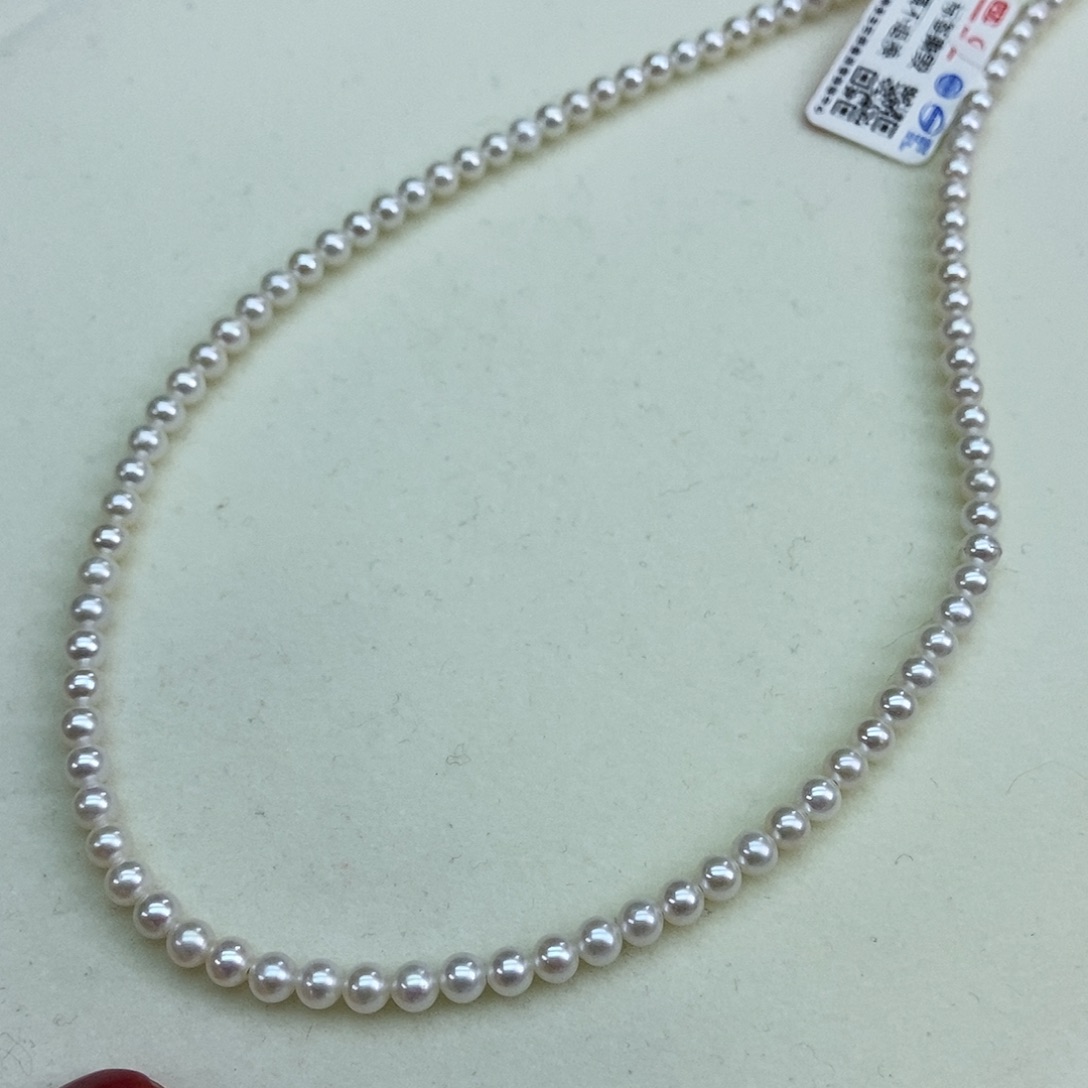 淡水珍珠3.5.4正圆极光干净银S925镶嵌