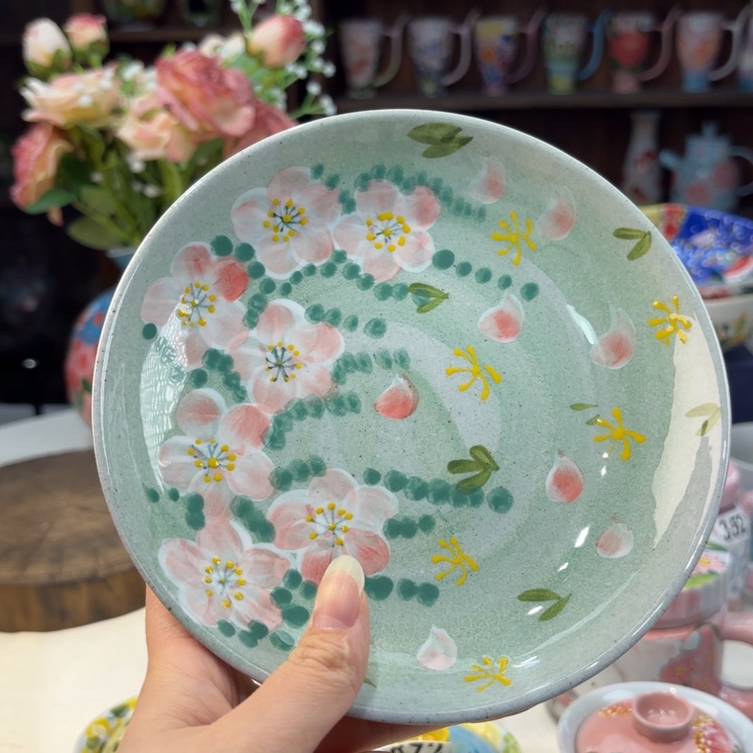 瓷片景德镇手绘高温釉下彩陶瓷茶具