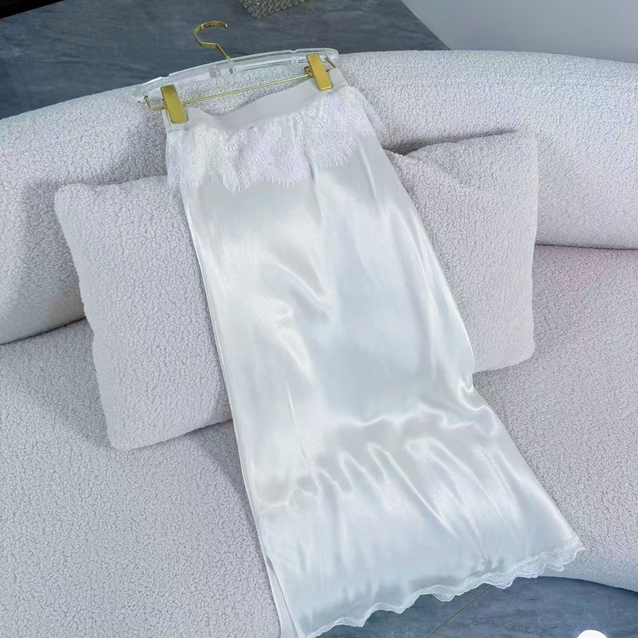 XIANGGE.【万顷琉璃】春夏新中式醋酸半裙长裙HF-870291