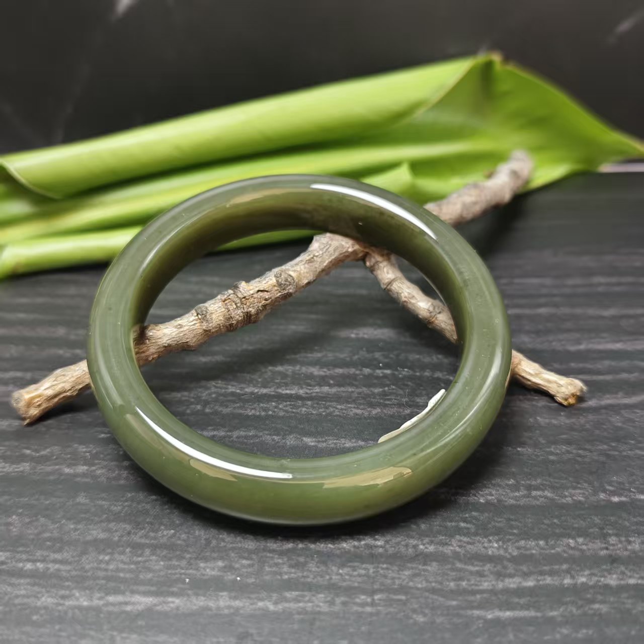 Z和田玉手镯（卡62）0778