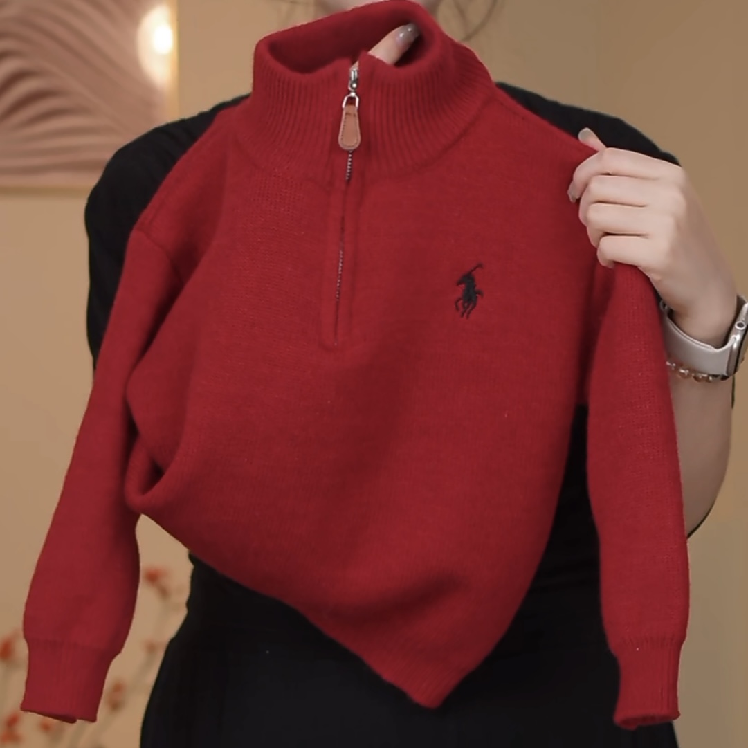 珍宝推荐 儿童毛衣男加绒冬季款中小童拉链针织衫内外搭