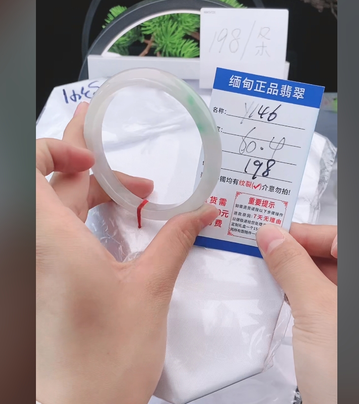 Y146缅甸翡翠手镯处理198/条【一物一证】实物以直播间为准