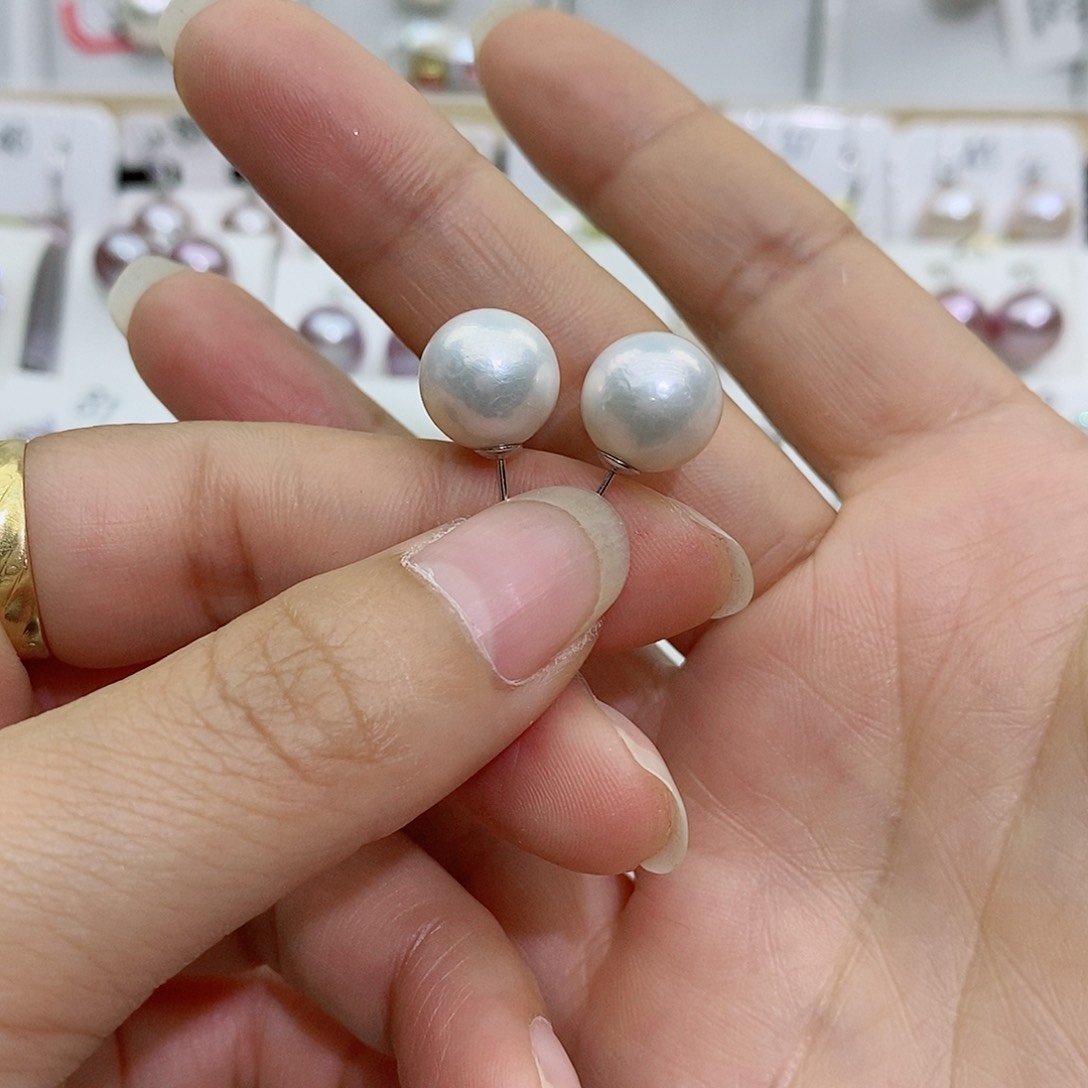 淡水珍珠银S925镶嵌吊坠(赠链)平**花