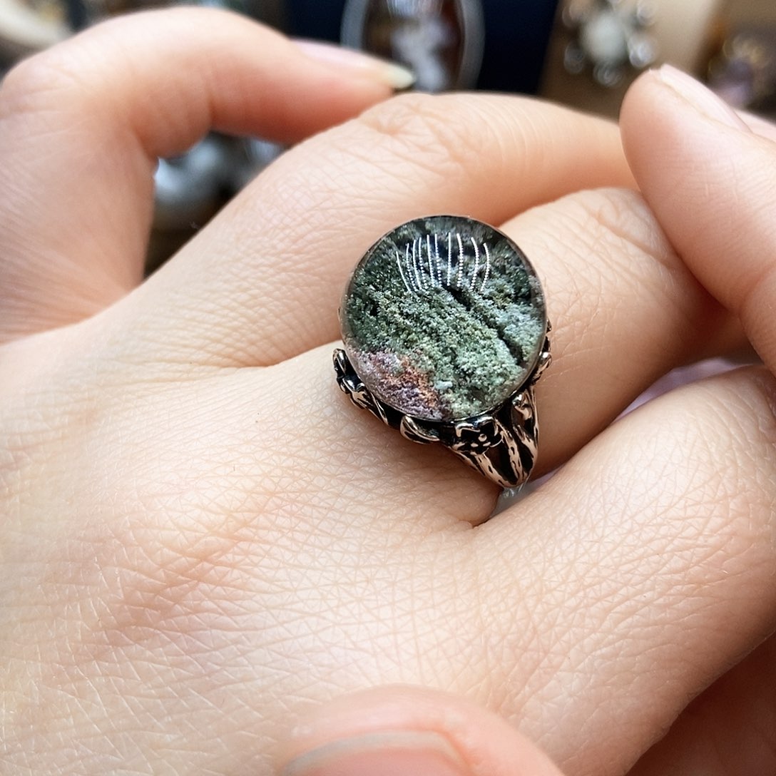 水晶戒指银S925镶嵌幸**觉