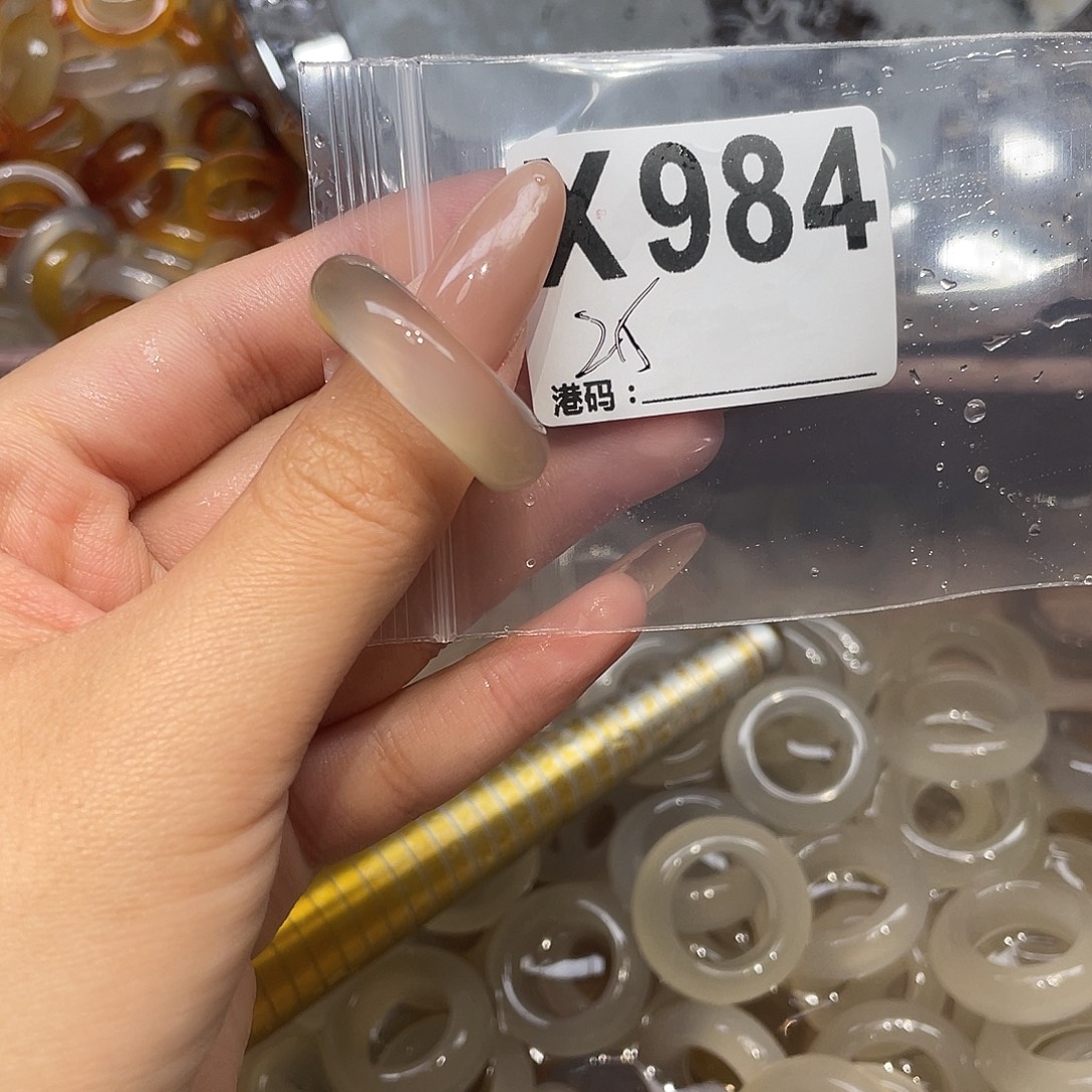 玛瑙/玉髓未镶嵌戒指984