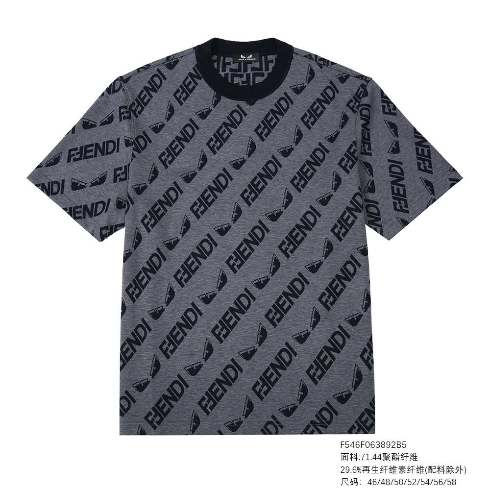 FENDILOR小怪兽25年秋冬款男士T恤F546F063892B