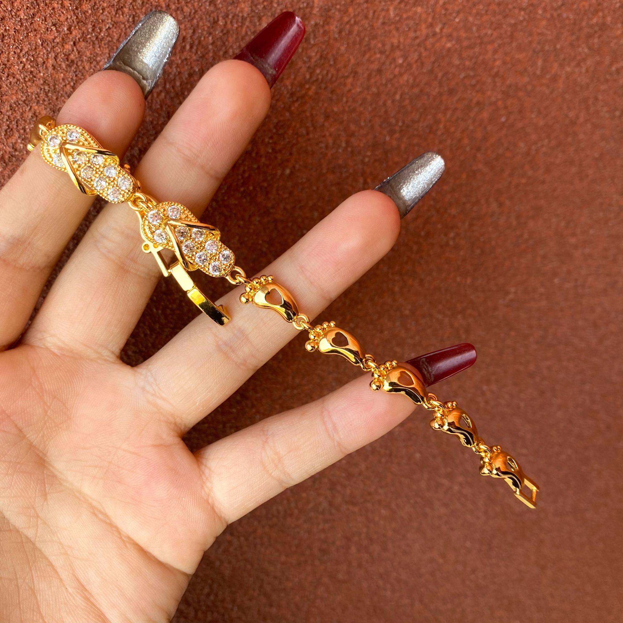 A617-云上拖鞋脚丫手链