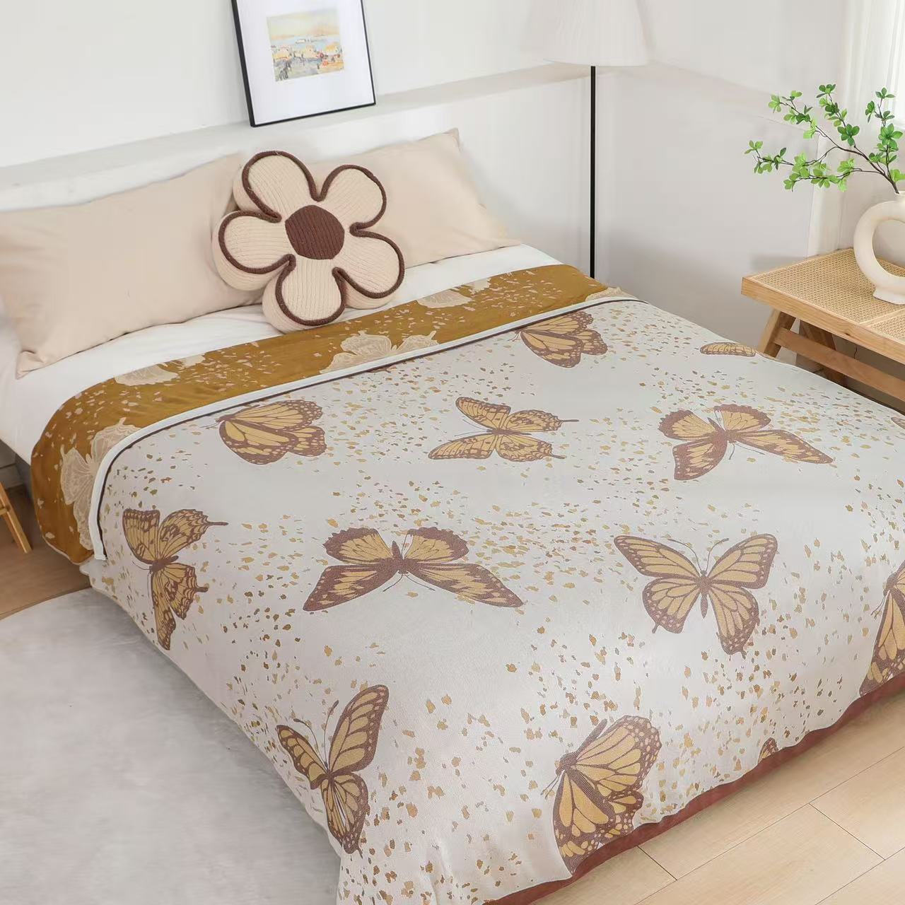 【200*230竹纤维冷感毯】柔软透气，凉感印花多功能欧式亲肤冷感毯