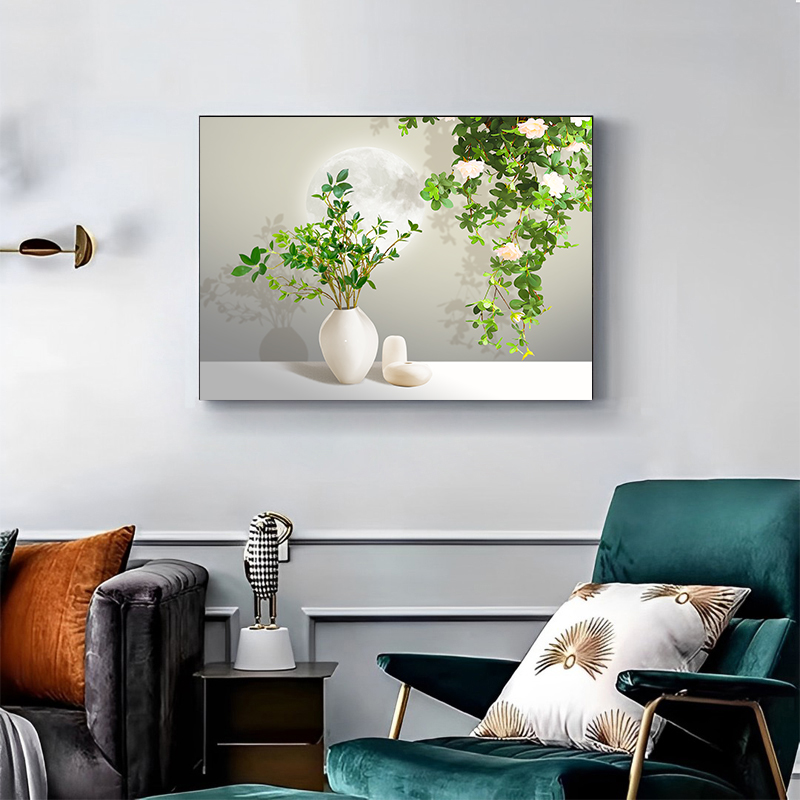 DB20客厅轻奢简约手工晶瓷现代电表箱装饰画时尚艺术微喷