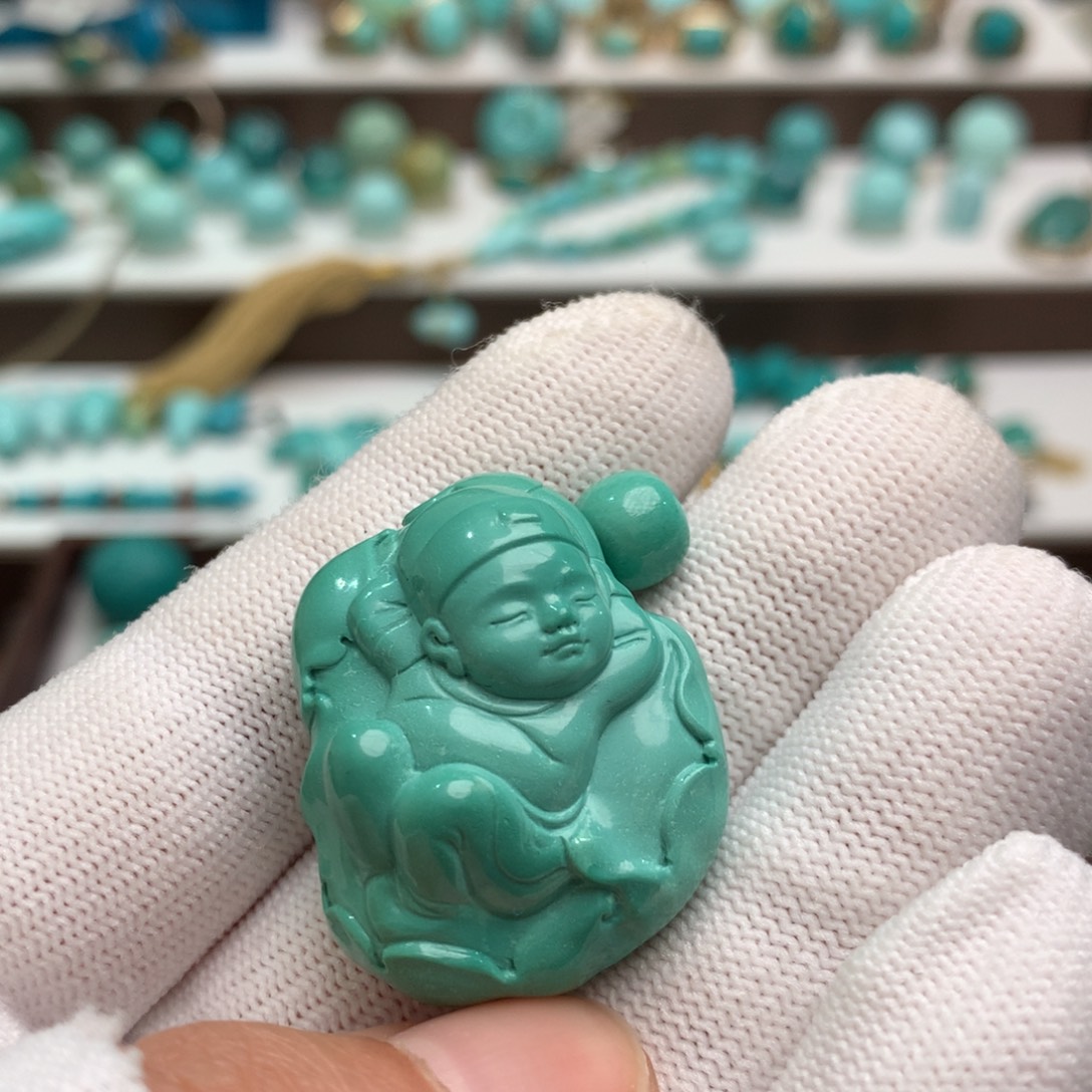 随****绿松石未镶嵌散珠