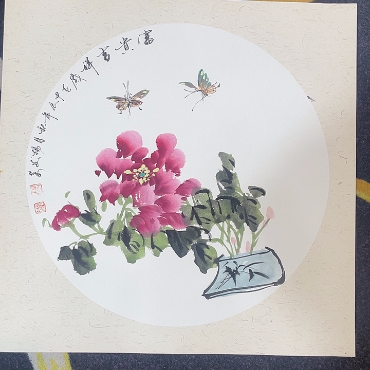 国画五十斗方卡纸作品