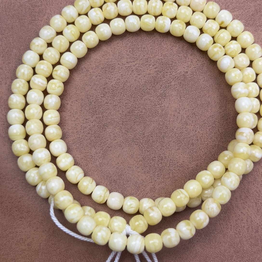 琥珀未镶嵌颈饰纯天然俄料白蜡金丝纹虎皮6.5*6