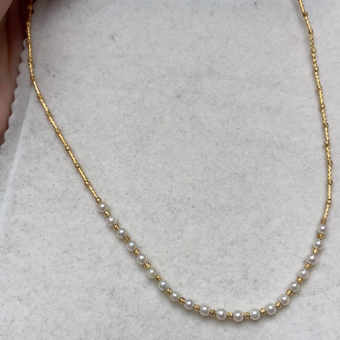 海水珍珠银S925镶嵌项链