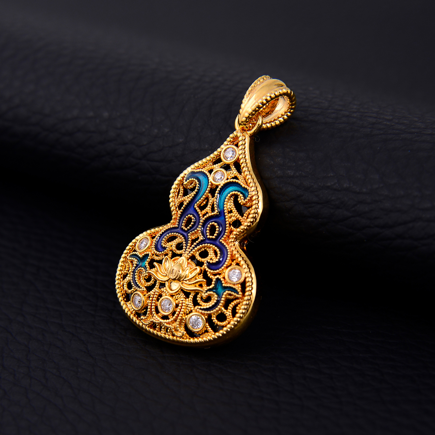 【佳佳专属】18k金黑玛瑙福禄葫芦吊坠（不含链）轻奢时尚百搭