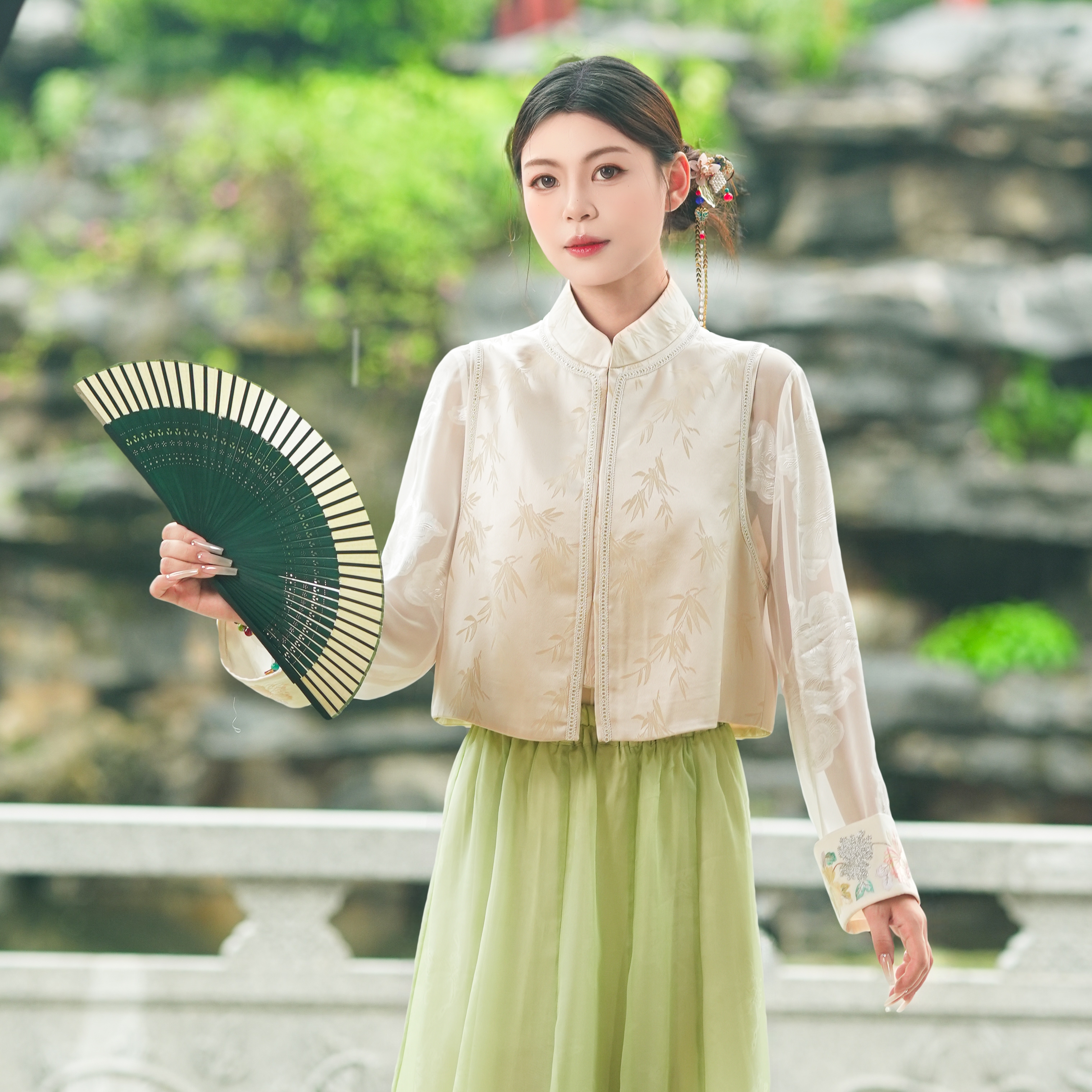 【栖然】重工刺绣对襟新中式国风宽松马甲新国风马夹