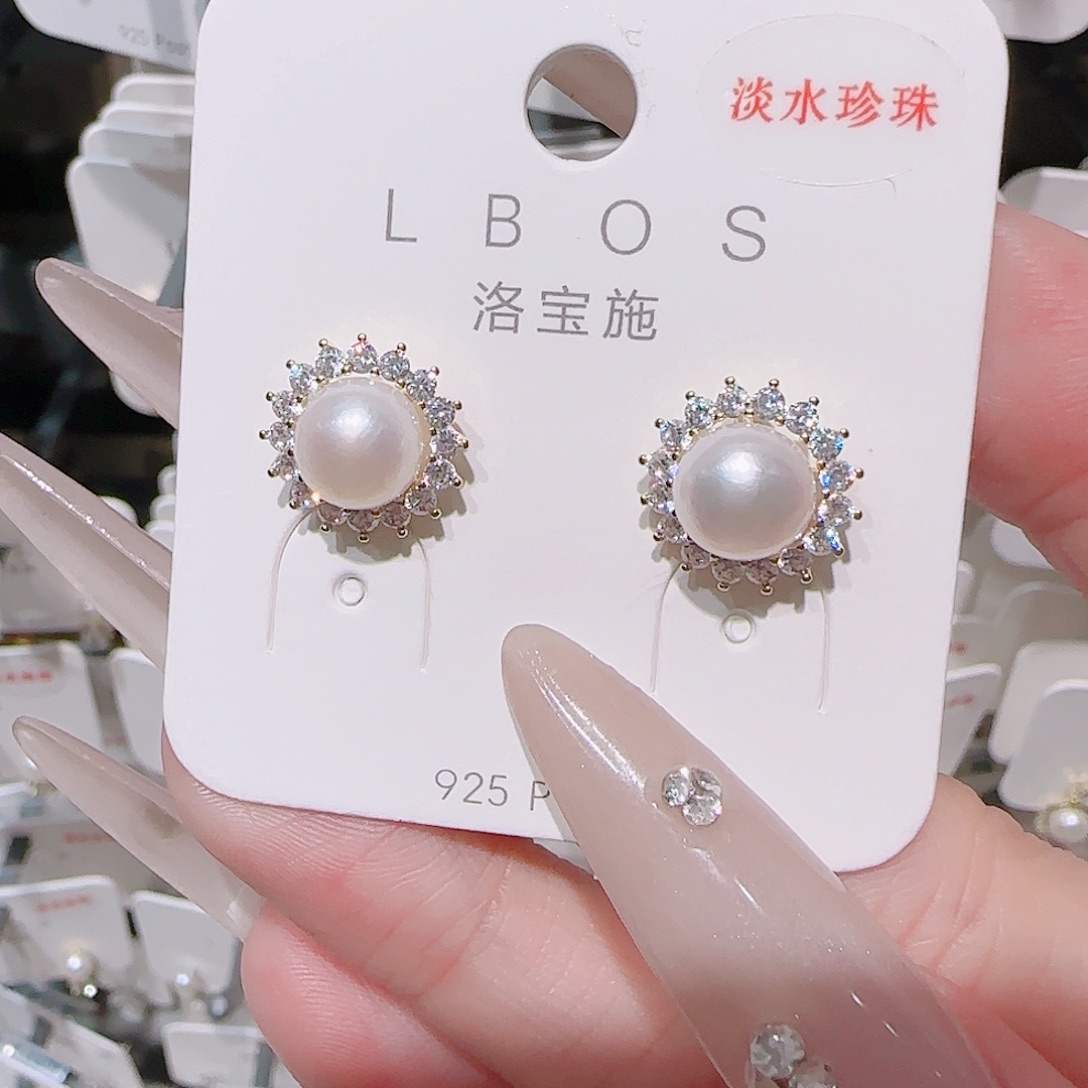 铜合金925银无耳环