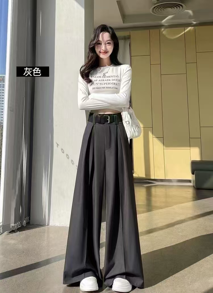 （401-600）2025年爆款时尚高腰气质显瘦直筒裤裙裤阔腿裤