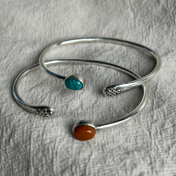 足银银制品 925银 纯银复古民风吉祥结手镯