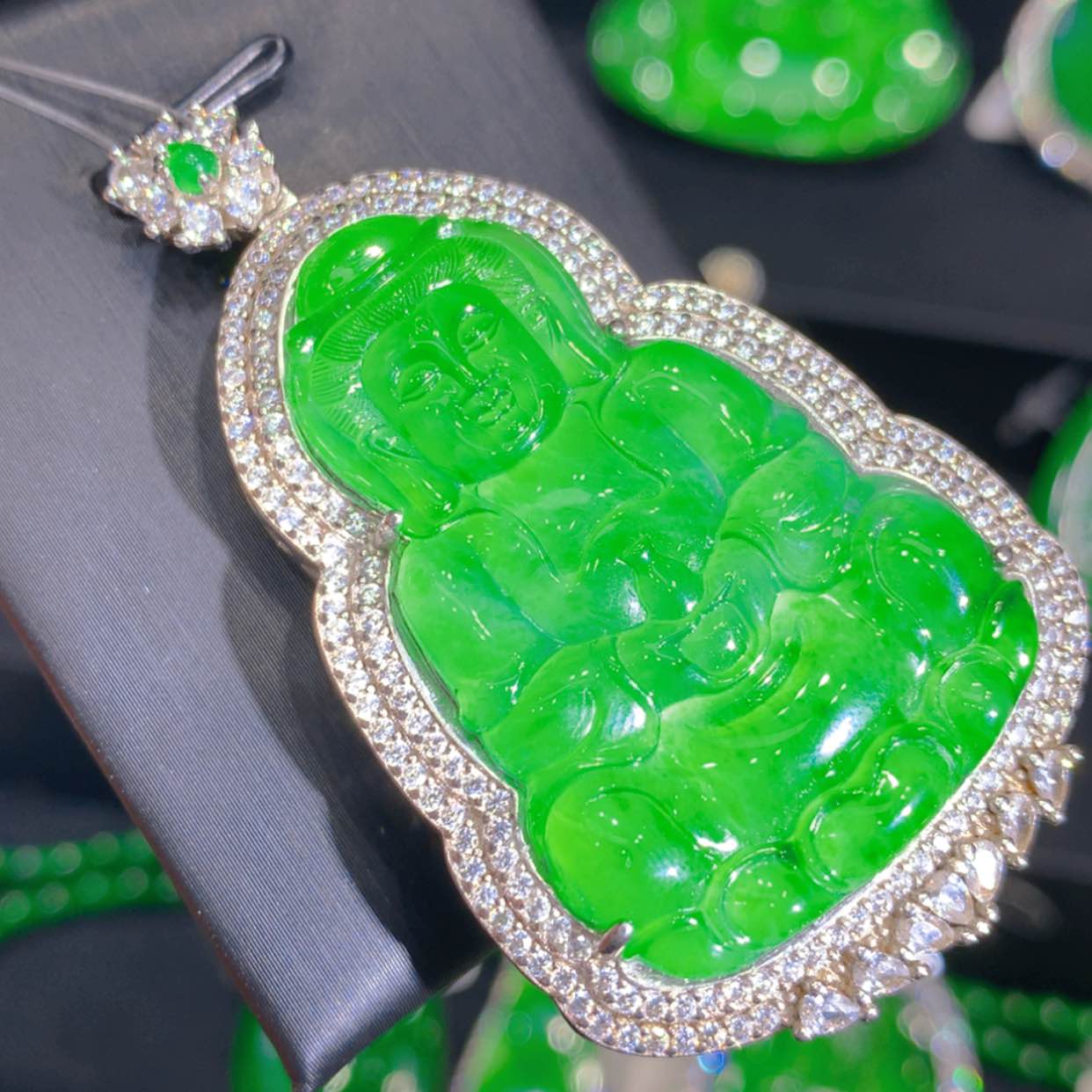 【闪购商品】翡翠颈饰银S925镶嵌24346768689